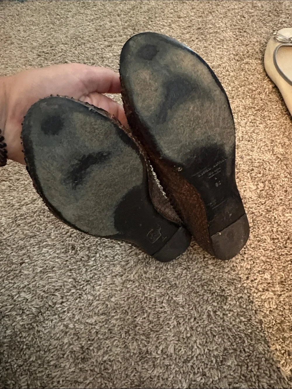 Sigerson Morrison Brown Woven Leather Ballet Flats